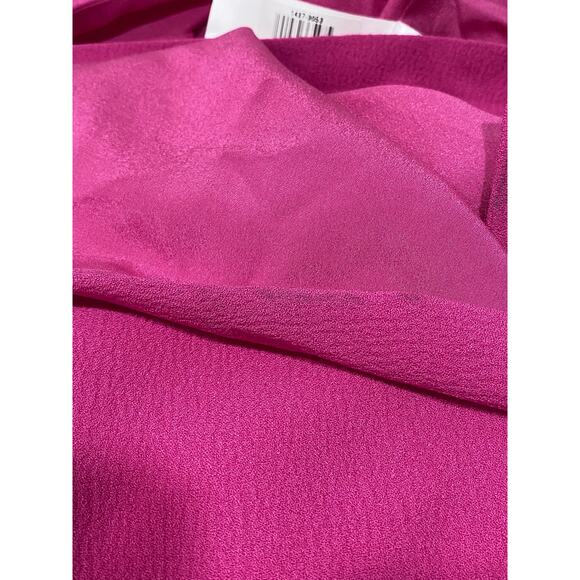 Dress the Population Iris Slit Crepe Long Gown Dress Bright Fuschia Large - Picture 7 of 8